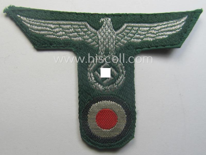 'Zoll'- (ie. customs-) related, 'M43'-cap-eagle ie. trapezoid (ie. 'Hoheitszeichen des Reichsfinanzverwaltung- o. Zollgrenzschutz') that comes in a moderately used- ie. (I deem) carefully cap-removed, condition