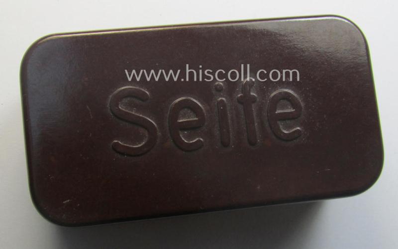 'Standard-issue'-type WH 'Seifebuchse' (ie. soap-container) being an undamaged example as executed in brownish-red-coloured 'Bakelite'