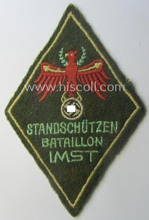 'Ärmelabzeichen des Standschützenbataillon Imst' (being a neatly machine-embroidered- and/or larger- ie. 'Raute'-sized example)