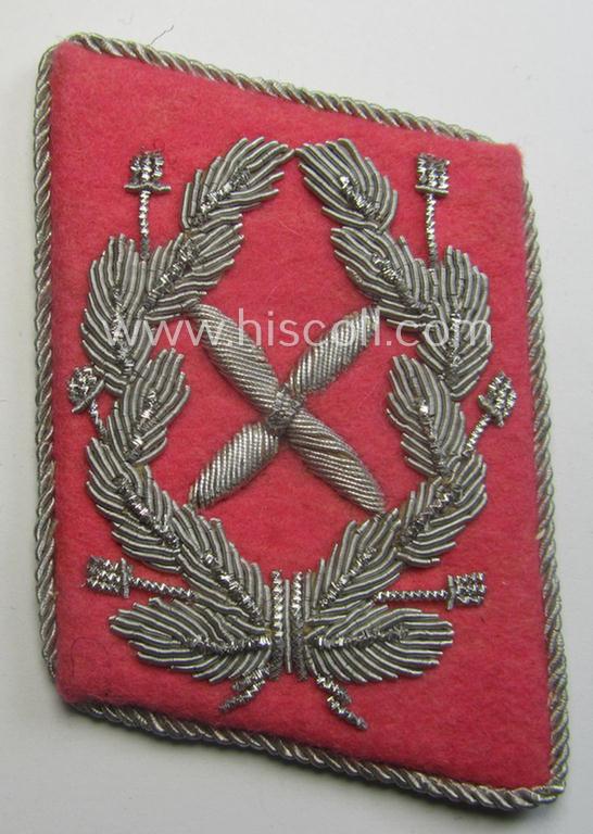 Single, WH (Luftwaffe) collar-tab (ie. 'Kragenspiegel für Offiziere des Ingenieurskorps der Luftwaffe') as was specifically intended for usage by a: 'Flieger-Hauptstabsingenieur' (being a rank similar to: 'Oberst')