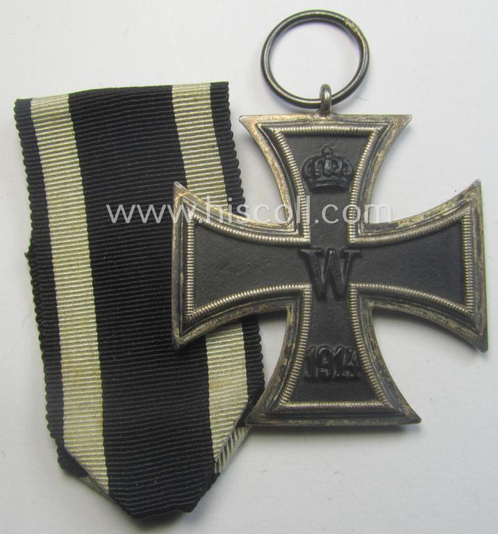 WWI-period: 'Eisernes Kreuz II. Klasse' (being a fully untouched and maker- (ie. 'W&S'-) marked example that comes with its period ribbon ie. 'Bandabschnitt')