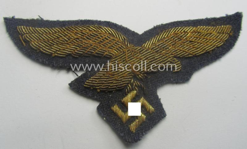 Very detailed, WH (Luftwaffe) general-officers'-type, hand-embroidered breast-eagle (ie. 'Brustadler für Generale der Luftwaffe')