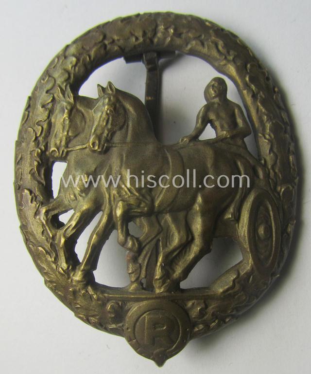 'Deutsches Fahrer-Abzeichen' (ie. 'in Bronze') being a neatly maker- (ie. 'L.Chr. Lauer'-) marked example that comes in an overall very nice- (albeit most certainly issued- and/or just moderately used ie. worn-), condition