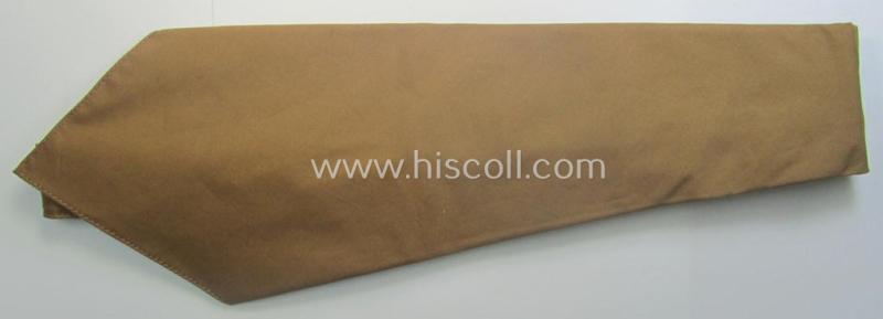 'Generic'-styled, N.S.D.A.P. (SA etc.) 'standard'-pattern, mustard-brown-coloured and/or linnen-based tie ('Krawatte') being a 'virtually mint- ie. unissued' example that still retains is period (linnen-based) 'RzM'-etiket