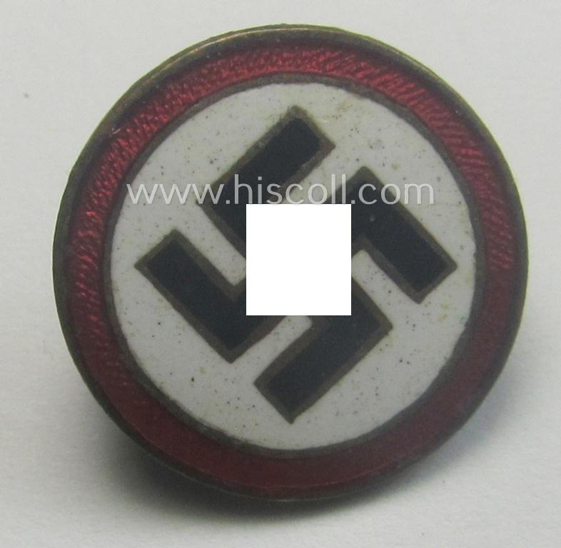 'N.S.D.A.P.'-supporter-pin- ie. party-badge (or: 'Parteiabzeichen') being a smaller-sized specimen that is void of a makers'-designation