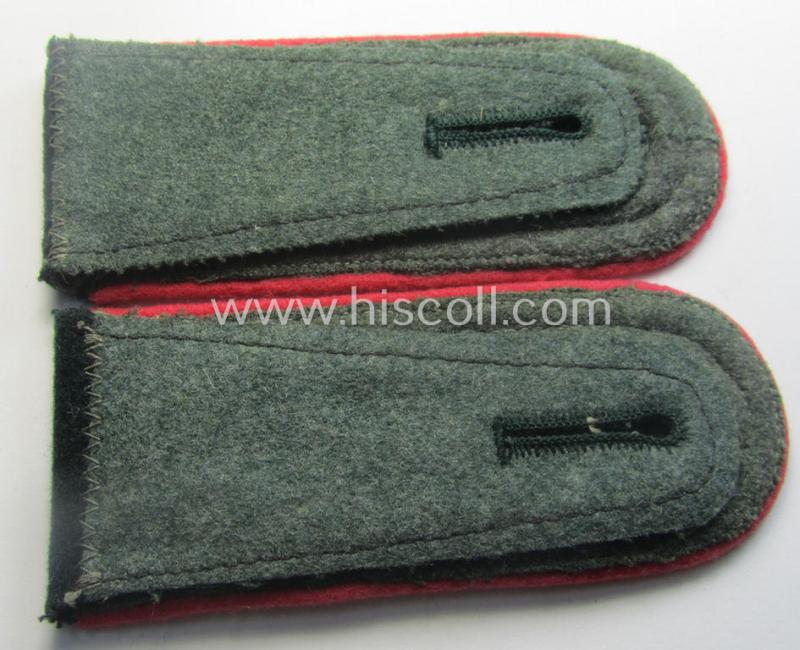 Pair of WH (Heeres) neatly 'cyphered', so-called: 'M40'-pattern NCO-type shoulderstraps: 'Unteroffizier des Panzer-Schützen-Rgts. 12'