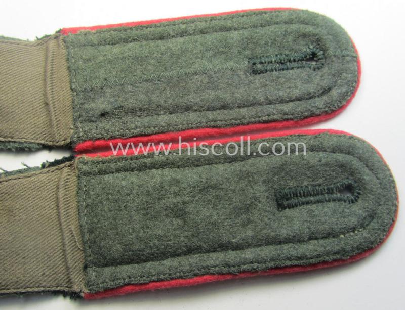 Pair of WH (Heeres) neatly 'cyphered', so-called: 'M40'-pattern NCO-type shoulderstraps: 'Unteroffizier des Panzer-Schützen-Rgts. 12'