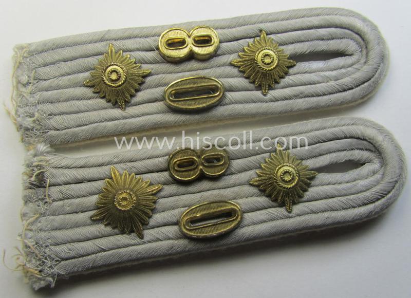 Pair of 'cyphered', WH (Heeres) officers'-type shoulderboards as was intended for - and clearly worn by! - a: 'Hauptmann des Infanterie-Rgts. 80'