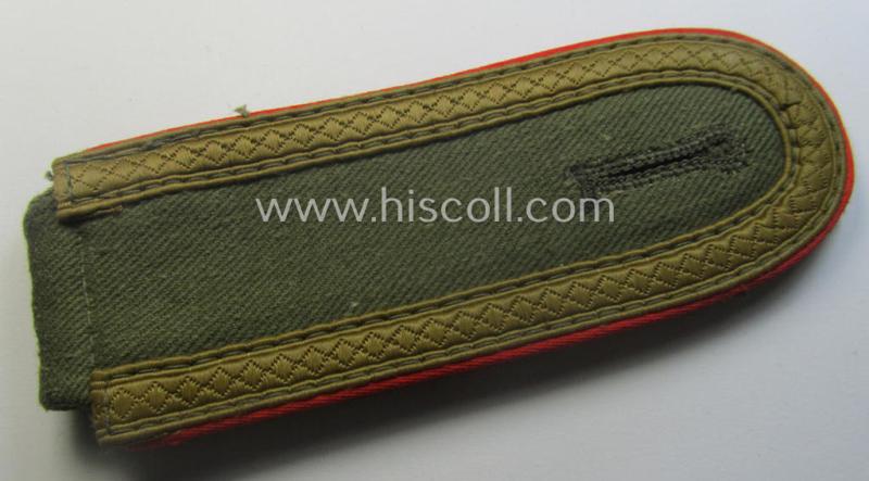 Single, WH (Heeres) 'tropical-issued' ie. 'DAK'-related, NCO-type shoulderstrap as was intended for an: 'Unterwachtmeister der Artillerie-Trpn.'