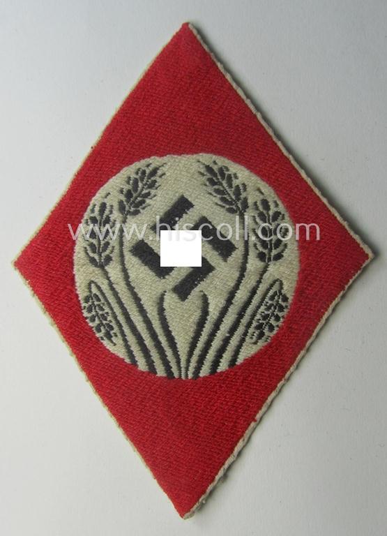 Early-pattern armbadge (ie. 'Ärmelabzeichen' or: 'Ärmelraute') as was specifically intended for a female member serving within the: 'Deutscher Frauenarbeitsdienst' (or: women's labour-service)