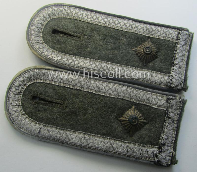 Truly used- and/or worn, pair of WH (Heeres) so-called: 'M40 o. M43'-pattern, NCO-type shoulderstraps: 'Feldwebel der Nachschub-Trpn.'