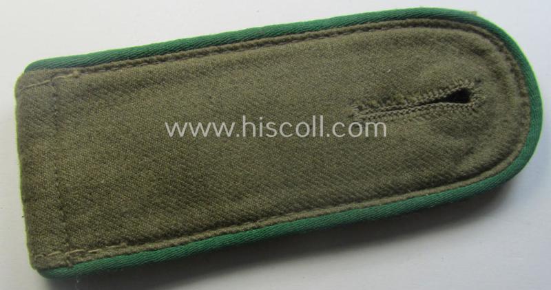 Regrettably single - but nevertheless rarely encountered! - WH (Heeres) 'tropical' (ie. truly 'DAK'-related!) EM-type shoulderstrap as was intended for a: 'Soldat der Jäger-Trpn.'