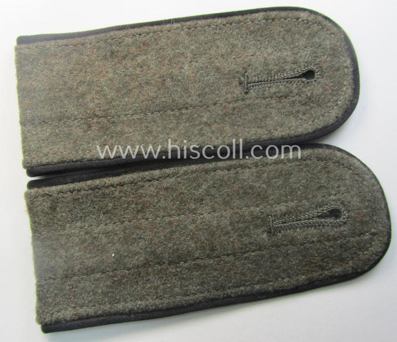 Pair of later-war-period, so-called: 'M44'-pattern, 'simplified' WH (Heeres) EM-type shoulderstraps: 'Soldat der Pionier-Trpn.'
