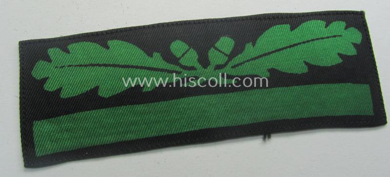 Single, officers'-pattern, WH (Heeres o. Waffen-SS) rank-insignia-bar (for usage on the various camouflaged-uniforms) as was used by an officer holding the rank of: 'Leutnant' (ie.: 'SS Untersturmführer')