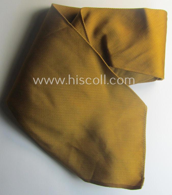 Unusually found, 'generic'-styled, N.S.D.A.P.- (ie. 'politischen Leiter'-related!) linnen-based tie ('Krawatte o. Binder') being a 'virtually mint- ie. unissued' example that still retains is period (linnen-based) 'RzM'-etiket