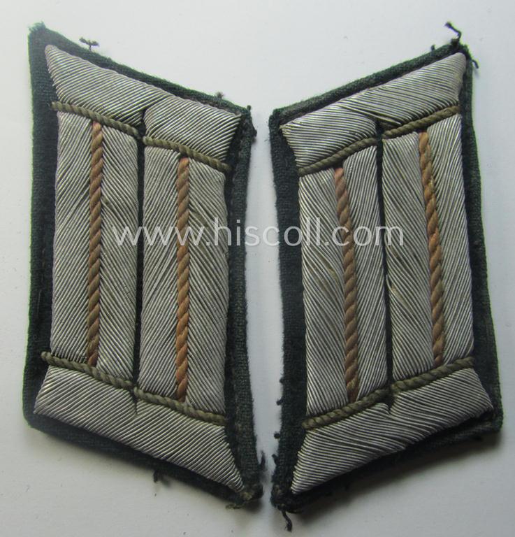 Pair of WH (Heeres) collar-tabs (ie. 'Kragenspiegel für Offiziere'): 'Offizier der Pz- o. Pz-Jäger-Truppen'