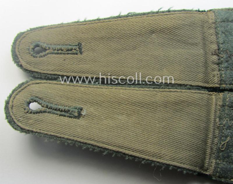 Pair of WH (Heeres) NCO-type (ie. 'M36- o. M40'-pattern- and/or 'pointed-styled'), neatly 'cyphered' shoulderstraps as was intended for usage by a: 'Feldwebel des Infanterie-Ergänzungs-Rgts. 3'