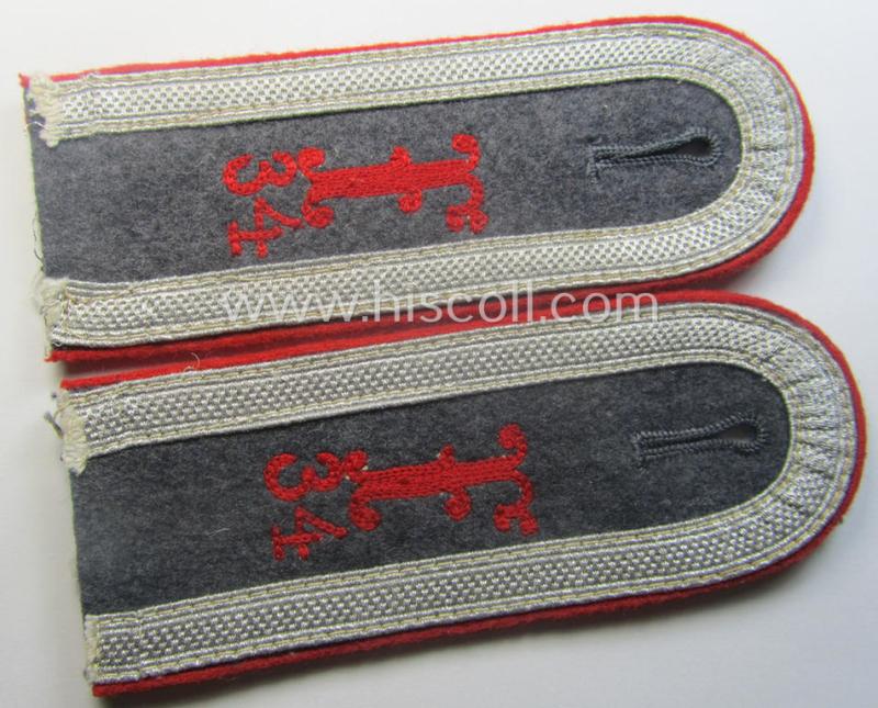 Pair of neatly 'cyphered', WH (Luftwaffe) NCO-type shoulderstraps: 'Unterwachtmeister des Festungs-Flakartillerie-Abtlgs o. Rgts. 34'