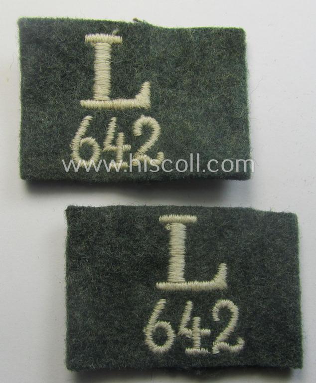 Pair of WH (Heeres) 'Infanterie'-related 'Schulterstück-Überschuben': 'Soldat des Landesschützen-Batalions 642'