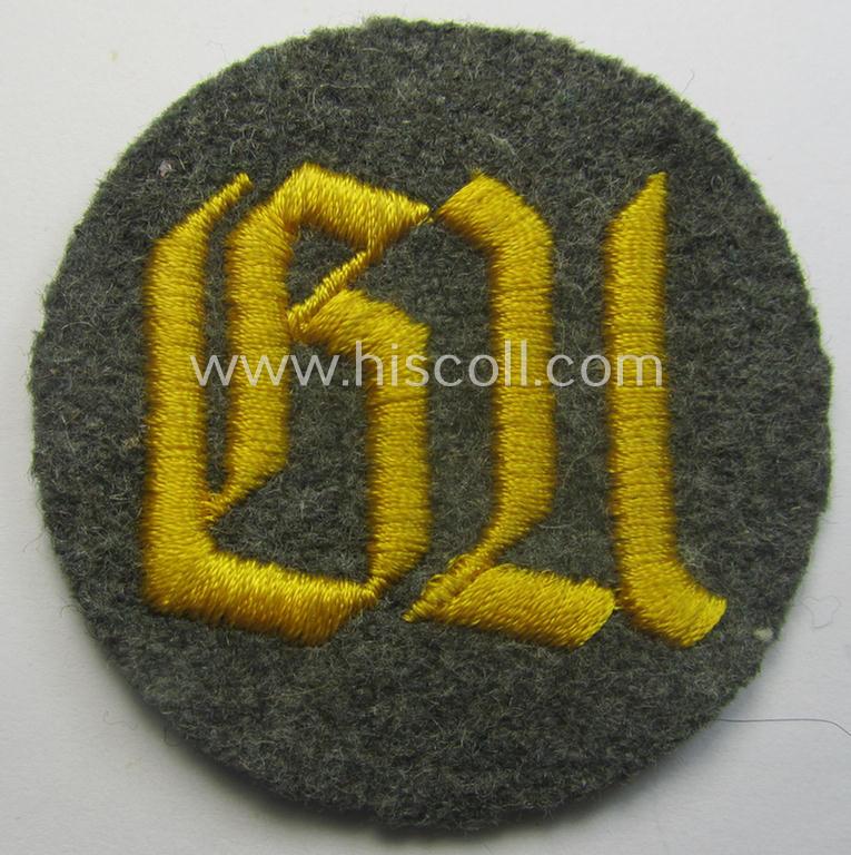 WH (Heeres) trade- and/or special-career arm-insignia (ie.: 'Laufbahn- o. Tätigkeitsabzeichen') as was intended for a: 'Gasschutzunteroffizier' (or: gas-training NCO)