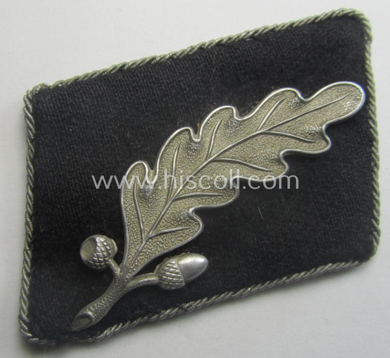 Single, SA (ie. 'Sturmabteilungen') black-coloured, officers'-type rank-collar-patch (ie. 'Kragenspiegel') as intended for an: 'SA-Standartenführer' serving within the: 'SA-Gruppe Niederrhein o. Berlin-Brandenburg'
