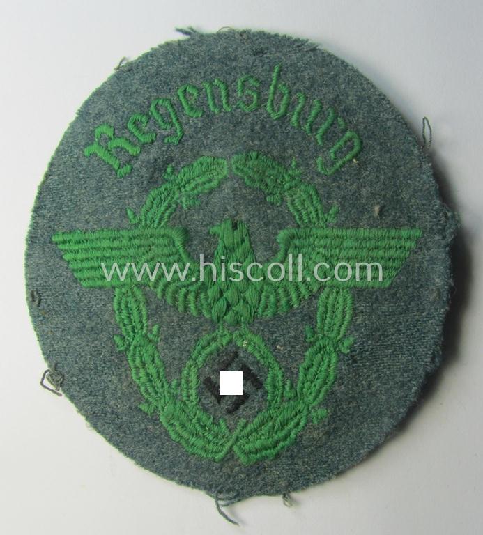 'Polizei o. Gendarmerie'-related arm-eagle (ie. 'Ärmeladler'): 'Gendarmerie Regensburg'