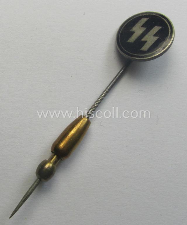 SS (ie. 'Allgemeine SS') civil-attire badge (ie. 'Zivilabzeichen der SS') being a detailed example that shows a clearly-present makers'-designation and unique serial-number ('41409')