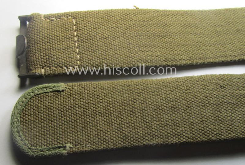 WH (Heeres ie. LW etc.) 'tropical-issue'- belt (ie. 'Koppelriemen') being a 80 cms.-sized- and typical non-maker-marked example