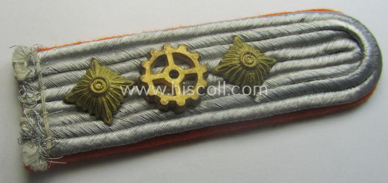 Single, WH (Heeres) neatly 'cyphered', officers-pattern shoulderboard as intended for a: 'Hauptmann u. Feldingenieur des Heeres'