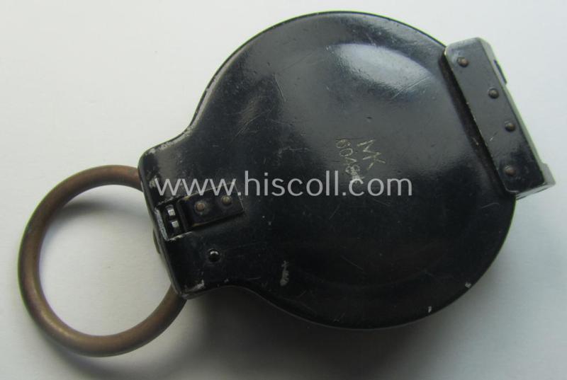 'Standard-issue'-pattern and/or (typical) black-coloured (and/or partly aluminium-based!), WH compass (ie. 'Marschkompass') being a non-marker-marked example that is individually numbered: '60484'