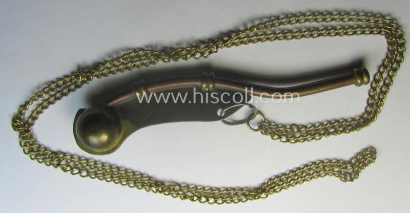 WH (Kriegsmarine) flute (ie. 'Bootsmanns-Flöte') that is constructed from multi-coloured, copper-based material