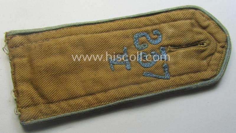 Early-pattern, 'HJ'- (ie. 'Hitlerjugend'-) shoulderstrap for usage by a: 'Hitlerjunge' who was attached to the: 'Oberbann IV - Bann 237 V' (Bann 237 = 'Bann Moers' situated in the 'Gebiet West Ruhr-Niederrhein')