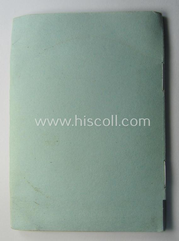 Neat - and actually scarcely encountered! - example of the 16-paged- and/or small-sized booklet on the German ('standard'-issue) 'Wehrmacht' gasmask ('Model S'), entitled: 'Die S-Maske'