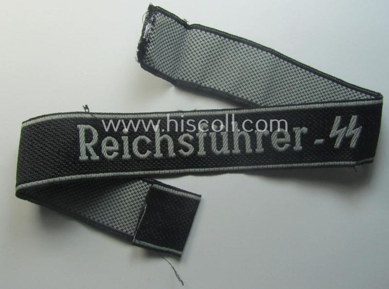 Truly worn Waffen-SS 1943/44-pattern cuff-title (ie. 'Ärmelstreifen') as was intended for a member serving within the: 16. SS-Panzer-Grenadier-Division 'Reichsführer SS'