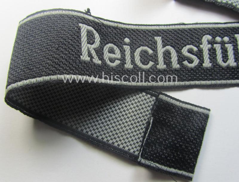 Truly worn Waffen-SS 1943/44-pattern cuff-title (ie. 'Ärmelstreifen') as was intended for a member serving within the: 16. SS-Panzer-Grenadier-Division 'Reichsführer SS'