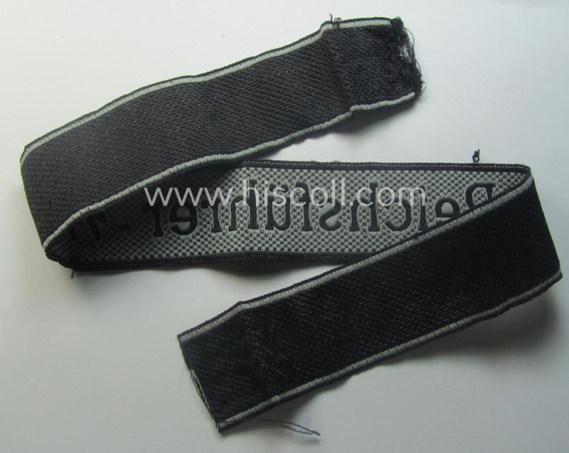 Truly worn Waffen-SS 1943/44-pattern cuff-title (ie. 'Ärmelstreifen') as was intended for a member serving within the: 16. SS-Panzer-Grenadier-Division 'Reichsführer SS'