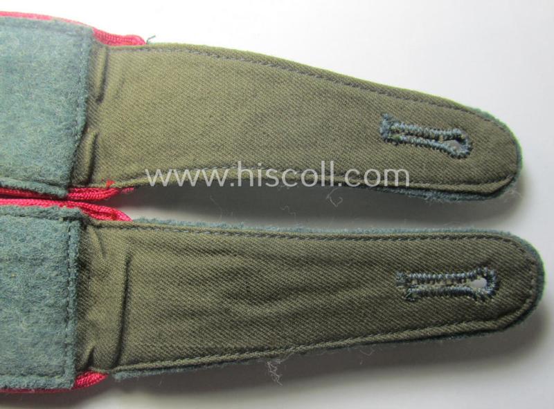 Pair of EM- (ie. NCO-) type 'Sicherheitsdienst'- (ie. 'SD'-) related shoulderstraps: 'Schützmannschaften' (ie. 'Schuma')