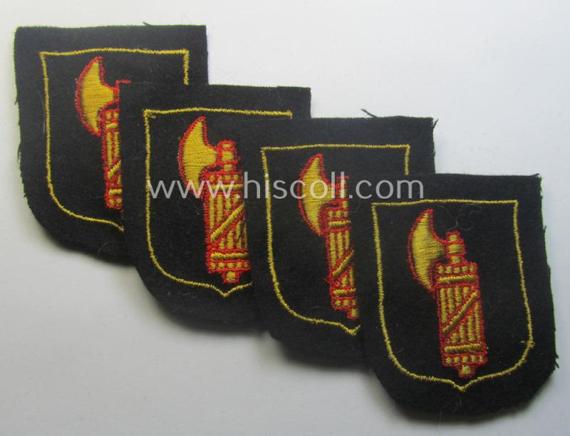 Italian, Waffen-SS 'volunteer' arm-shield as was specifically intended for usage by soldiers of the: '29. Waffen-Grenadier-Div. der SS' ('Italienische Nr. 1' or: 'Legione SS Italiana') that comes in a 'virtually mint- ie. unissued', condition