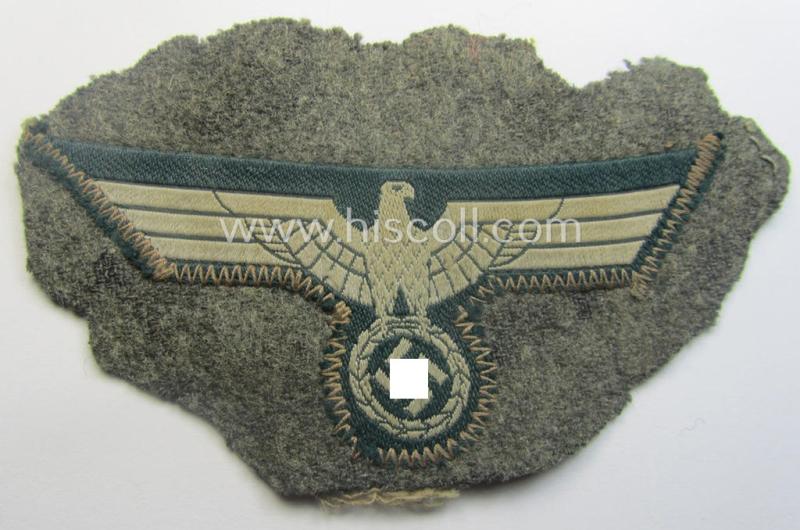 'Cut-out of a tunic' - WH (Heeres) EM- (ie. NCO-) type breasteagle (ie. 'Brustadler für Mannschaften und Unteroffiziere des Heeres')