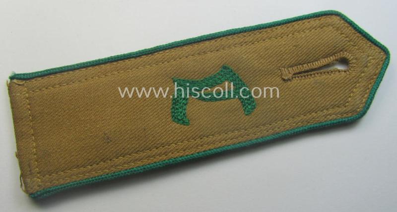 Single, (typical) early-period and neatly 'cyphered', so-called: 'Hitlerjugend' (HJ) 'Landjahr'-shoulderstrap as was intended for and used by a member with the rank of: 'Hitlerjunge'