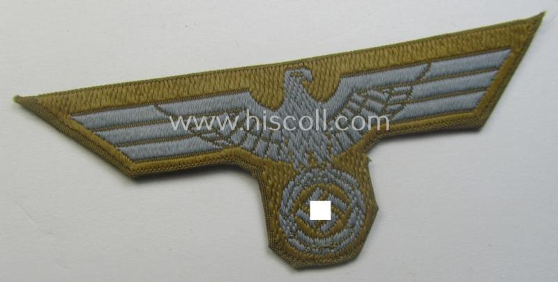 Neatly pre-confectioned, WH (Heeres) 'tropical-issue' (ie. DAK or: 'Deutsches Afrika Korps'-related-) side-cap-eagle that comes in a still 'virtually mint'-, condition