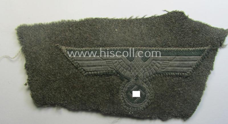 'Cut-out of a tunic' - WH (Heeres) EM- (ie. NCO-) type breasteagle (ie. 'Brustadler für Mannschaften und Unteroffiziere des Heeres')