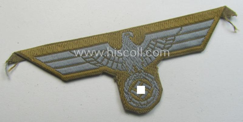 Neatly pre-confectioned, WH (Heeres) 'tropical-issue' (ie. DAK or: 'Deutsches Afrika Korps'-related-) side-cap-eagle that comes in a still 'virtually mint'-, condition