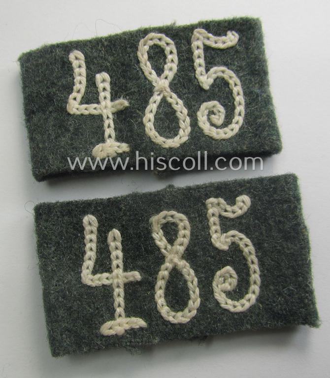Pair of WH (Heeres) 'Infanterie'-related, 'Schulterstück-Überschuben': 'Soldat des Infanterie-Rgts. 485'