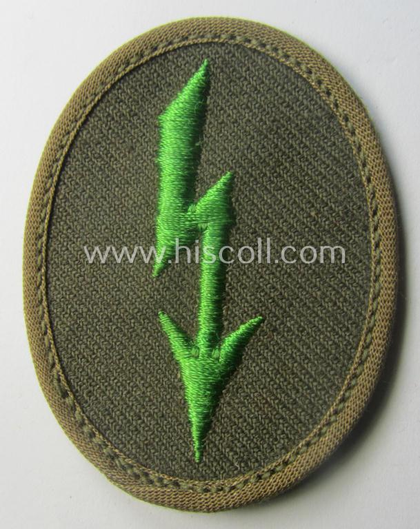 WH (Heeres) 'tropical-styled', trade- and/or special-career insignia (or: 'Signal Blitz') as was intended for a soldier who served within the: 'Panzer-Grenadier-Trpn.'