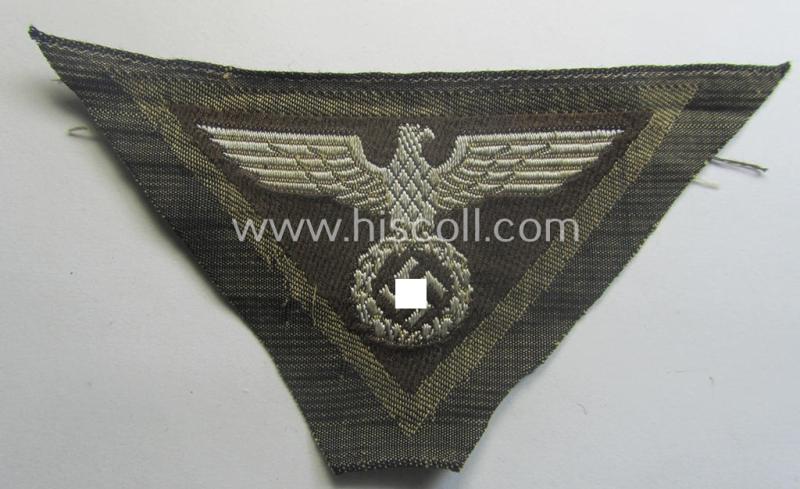 SA-related cap-eagle as was intended for the: 'Lagermütze' (ie. side-cap) being an example as woven on a typical brownish-coloured background and as such intended for generic 'SA'-usage