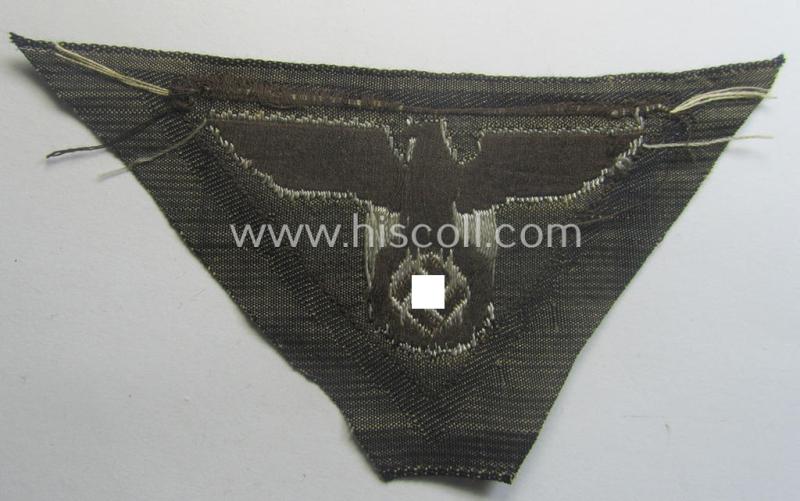 SA-related cap-eagle as was intended for the: 'Lagermütze' (ie. side-cap) being an example as woven on a typical brownish-coloured background and as such intended for generic 'SA'-usage