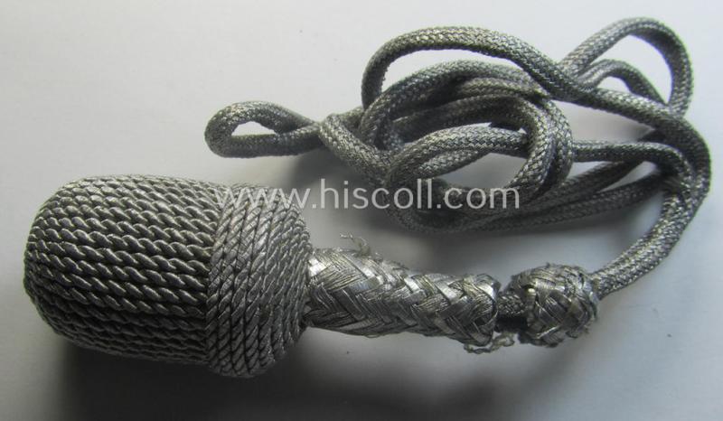 Attractive - and only moderately used! - example of a 'standard-issued'-pattern, so-called: WH (Heeres) dagger-knot (ie. 'Portepee für Heeres-Offiziersdolch')