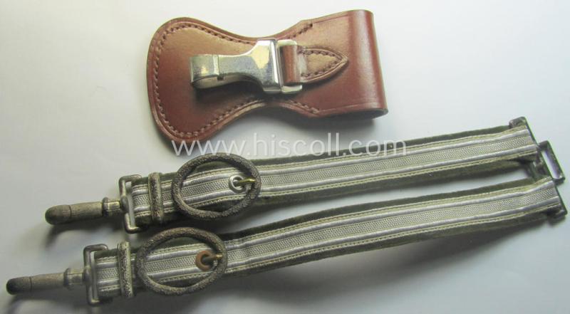 Attractive - and only minimally used- ie. worn! - example of a 'standard-issued'-pattern pair of so-called: WH (Heeres) dagger-hangers (ie. 'Gehänge für den Heeres-Offiziersdolch')