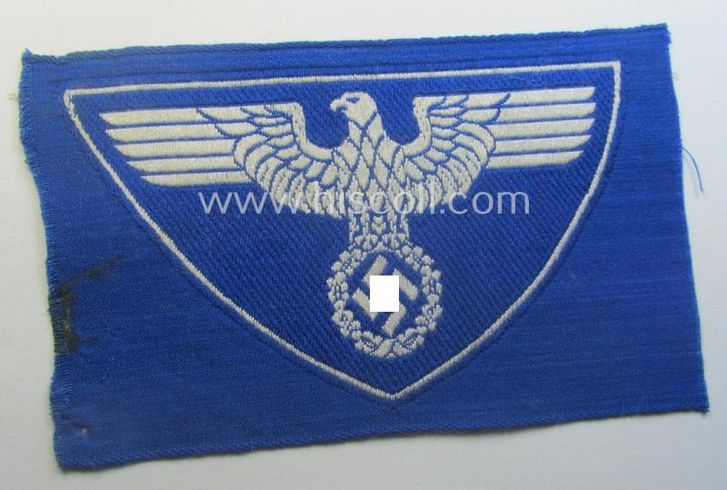 Smaller-sized sports'-shirt eagle as was used by the officials within the: 'Deutsche Reichspost' (aka: 'Zeesener Adler') being a 'virtually mint- ie. unissued' example that is executed in the neat 'BeVo'-weave-pattern